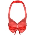 thumbnail image 4 of inhzoy Women's Sequins Shiny Halter Vest Crop Top Tank Waistcoat Red One Size, 4 of 5