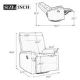 Manual Swivel Rocker Recliner Chair for Adults, Nursery Upholstered