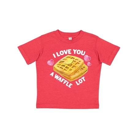 

Inktastic Valentine s Day I Love You a Waffle Lot with Hearts Gift Toddler Boy or Toddler Girl T-Shirt
