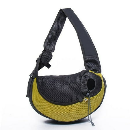 LinYooLi Comfort Pet Dog Carrier Outdoor Travel Handbag Pouch Mesh Oxford Single Shoulder Bag Sling Mesh Travel Tote Shoulder Bag