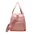 thumbnail image 2 of Qarigey Bolsa de gimnasio de gran capacidad, bolsa de almacenamiento de Fitness, bolsa de equipaje de viaje impermeable portátil, accesorios de soporte Envolturas para manijas de equipaje Rosa, 2 of 6