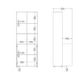 thumbnail image 3 of Tvilum Sign 6-Shelf Adjustable Home Office Bookcase with 2 Doors for Adults, Jackson Hickory/White, 3 of 15