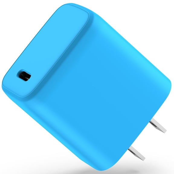 FiveBox USB C Charger Adapter, 20W Type-C PD Fast Charging Wall Charger Plug, Block Charger Plug Power Adapter USB C Brick Cube Box Compatible for iPhone 15 14 13 Pro Max, iPad, Tablet, Galaxy(Blue)