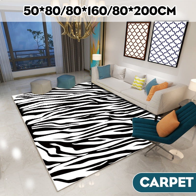 Coral Velvet Soft Decorative Non-Slip Black Lace Pattern Carpet Living Room Rugs 40×60in Mat Entrance Door Bed Decor Sofa Bedroom