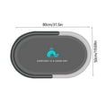 thumbnail image 3 of Fiudx Alfombra de Baño de Secado Rápido, Absorbente de Agua, de Poliéster Antideslizante, Elegante Diseño Gris, Ideal para La Entrada de La Ducha o El Baño, Solución para El Confort Del Hogar, Fácil, 3 of 6