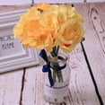 thumbnail image 2 of Dracceev Artificial Rose Flower Simulation Flower Bouquet For Home Decoration(Yellow), 2 of 3