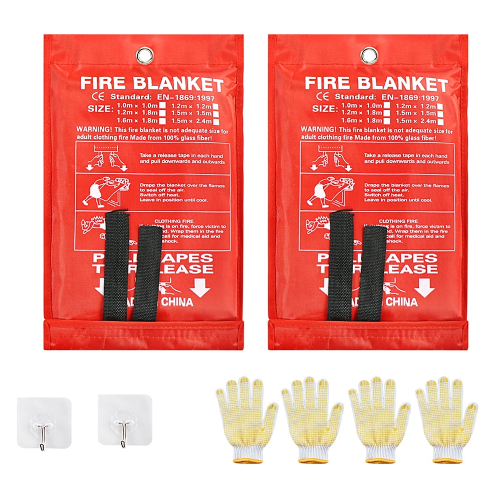 Fire Blanket Emergency for Kitchen, 40"x40" Flame Retardent Safety