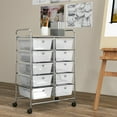 thumbnail image 4 of Kepooman File Storage Organizer,File Cabinet,10-Drawer Rolling Storage Cart-Transparent, 4 of 10