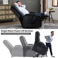 thumbnail image 2 of Sesslife Lift Recliner Chair for Adults, Electric Power Lift Recliners with Heat and Massage, Reclining Mechanism Electric Recliner with USB Port, Cup Holders, for Living Room Home, Black, 2 of 7