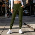 thumbnail image 2 of Risckoth Women's Jogger Leggings High Waist Front Pockets Cuffed Ankle Slim Fit Yoga Pants S-2XL, 2 of 7