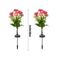 thumbnail image 3 of 2 Pack Solar-Powered LED Floral Floor Lamps, 24in Weatherproof Outdoor/Indoor Decor with 600mAh Battery & Solar Panel for Garden, Patio, Christmas Party, Holiday Decoration, 3 of 6