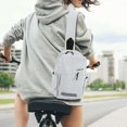 thumbnail image 3 of Spencer Sling Bag Crossbody Sling Backpack for Men Women Lightweight Daypack Cross Body Chest Bag for Travel Hiking, White, 3 of 12