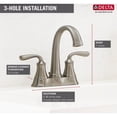 thumbnail image 4 of Delta Lorain Stainless Steel Two Handle Lavatory Faucet 4 in., 4 of 4