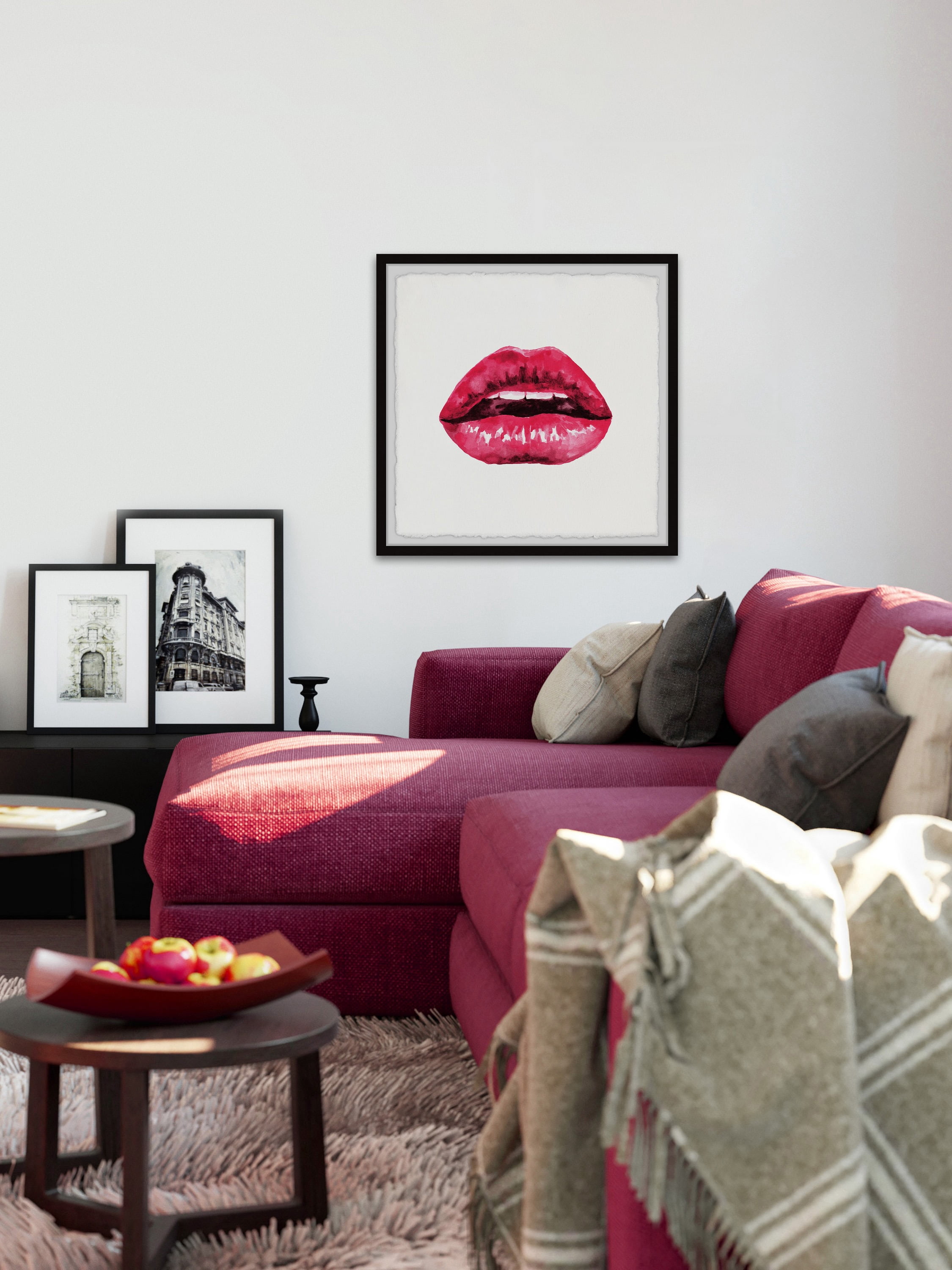 Marmont Hill "Seductive Lips" Framed Painting Print