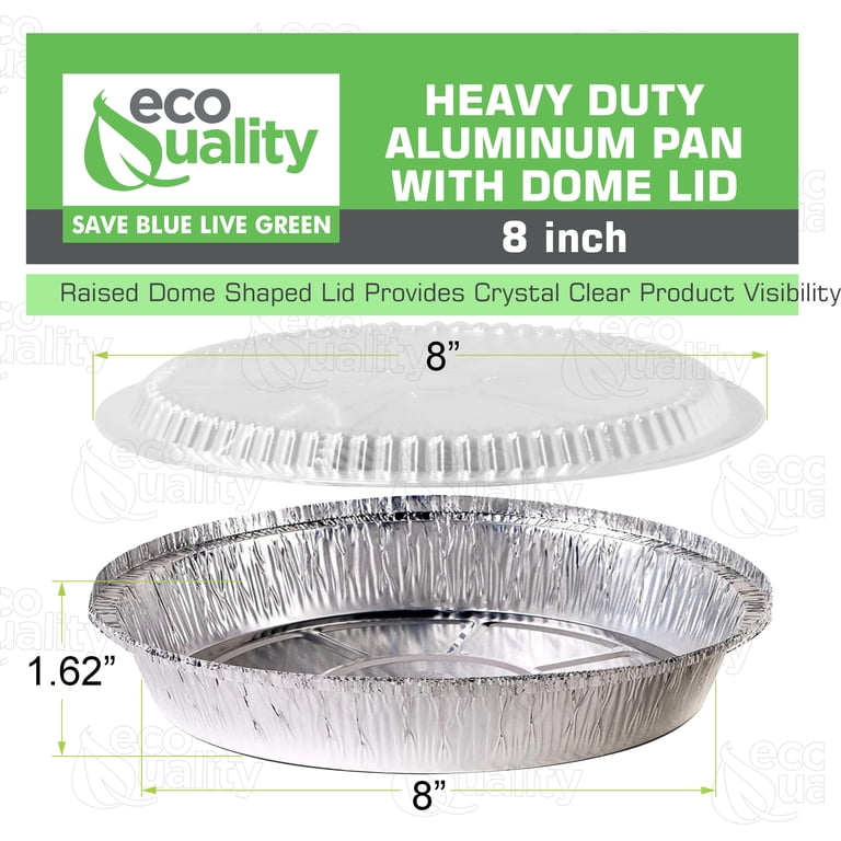 - 8 Inch Disposable Round Aluminum Foil Take-Out...