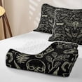 thumbnail image 4 of Homewish Skull Months Dragonflies Twin Quilt Set,Grunge Damask Twin Coverlet Set,Halloween Duvet,2 Pieces, 4 of 7