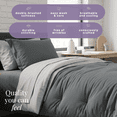 thumbnail image 4 of Virtu College Dorm Room Essentials Complete Set, Twin XL Comforter Set, Dorm Bedding, Twin Xl Bed In a Bag Comforter Set with All Dorm Accessories and Bedding, Grey, 4 of 5