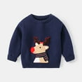 thumbnail image 2 of YunPes Boys Girls Christmas Sweater Ugly Crewneck Ribbed Knitted Pullover Top Kids Cute Graphic Long Sleeve Holiday Clothes, 2 of 4