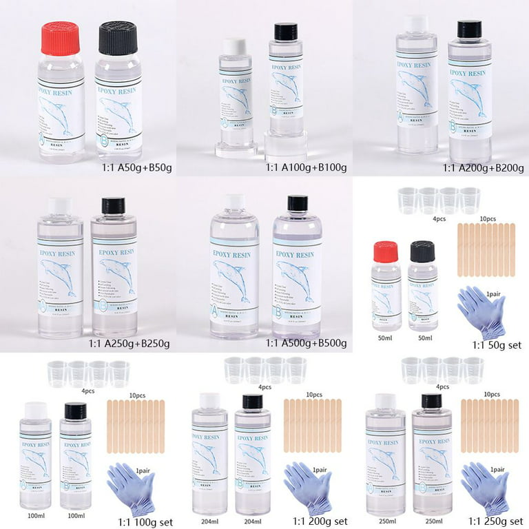 Epoxy Resin and Hardener Kit Resin Crystal Glue High Adhesive