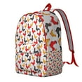 thumbnail image 4 of Eggs and Chickens Cartoon Pattern Canvas Bookbag – Large Capacity Travel Backpack with Durable Oxford Material and Anti-theft Features for Female Professionals, Students, and Outdoor Enthusiasts, 4 of 5