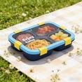 thumbnail image 3 of Portable Bento Box with 4 Independent Compartments, Leak-Proof Microwave-Safe Lunch Container, Food-Grade Material for Easter Decor, Perfect for Work/Travel, Easy to Clean and Carry, 10*8*2in, Blue, 3 of 6