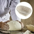 thumbnail image 4 of Cestas de prueba de pan de forma ovalada de ratán con cubierta de tela Tarta de masa madre hecha a mano Molde para hornear de 8 "Tazón para pan Macarena cestas de prueba de pan, 4 of 8