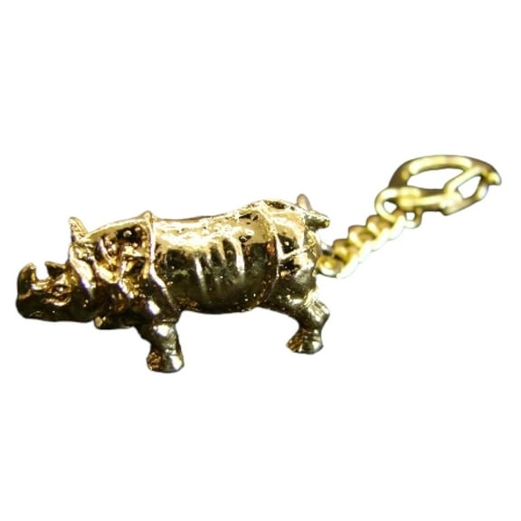 Feng Shui Rhinoceros Keychain
