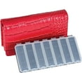 HealthSmart Fashion Travel Pill Case 7Day Pill Planner Organizer, Red