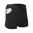 thumbnail image 7 of LELINTA Adult Men Beach Swimming Shorts Swim Trunks, Back Pocket with Zipper, Solid Color, Elastic Waist, Navy Blue/ Black/ Dark Grey, M-XXL, 7 of 7