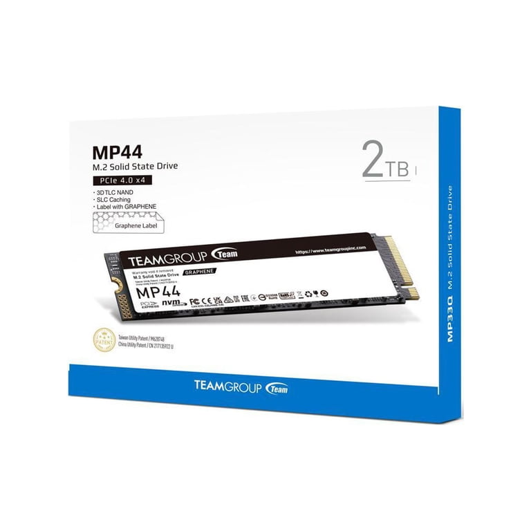 Team Group MP44 2TB PCIe 4.0 NVMe M.2 SSD, R/W Speed up to 7,400