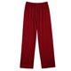 thumbnail image 4 of Puntoco Conjunto De Pijamas De Pantalones Y tops Casuales De Manga Larga Con Estampado No Posicionado De Moda Informal Para Mujer (1 top + 1 Pantalón) Traje De Solapa De Manga Larga Rojo L, 4 of 4