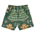thumbnail image 7 of FORMRS Boys Swim Trunks Quick Dry Mesh Liner Boardshorts Sizes XS-XL, Brown Christmas Gingerbread, 7 of 7