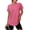 Watermelon Red, variant on Ronuti Womens Workout Tops Short Sleeve Activewear T-Shirts Quick Dry Breathable Gym Running Yoga Athletic Wear