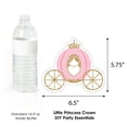 thumbnail image 5 of Big Dot of Happiness Little Princess Crown - Tiara & Carriage Decorations DIY Pink and Gold Baby Shower or Birthday Party Essentials - Set of 20, 5 of 5