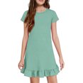 thumbnail image 2 of Girls Summer Dresses Size 7-8 Sleeveless Gradient Sundress Cute Round Neck Short Sleeve Dresses Holiday Cover Up Dress, 2 of 6