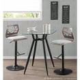 thumbnail image 6 of Clara Mid-Century Modern Square Counter Table with Black Metal Legs and Clear Glass Top by LumiSource, 6 of 9