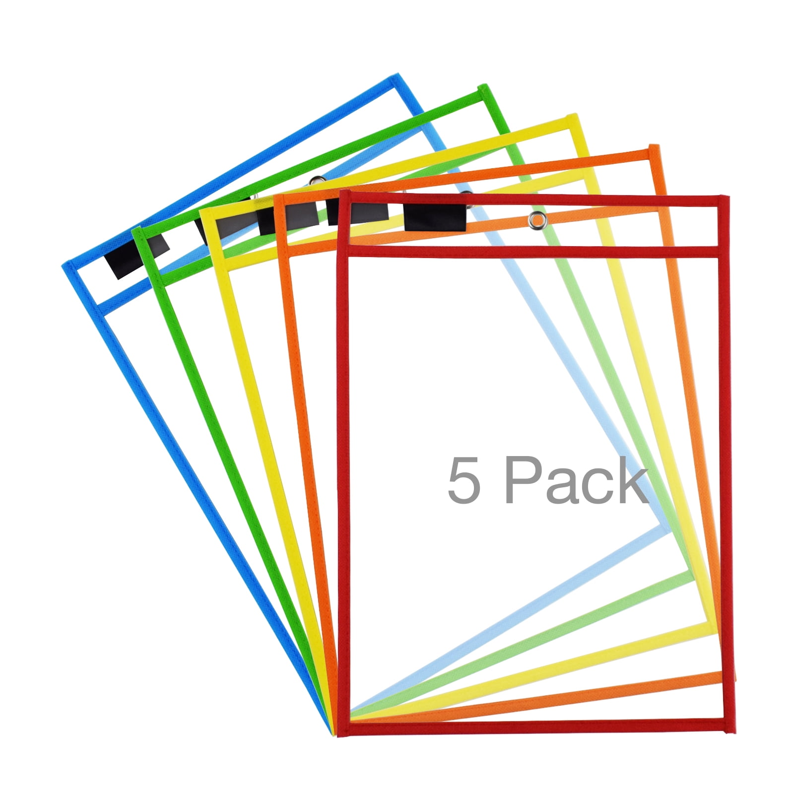 Dry Erase Pocket Sleeves, Specialist 5 Pack Dry Erase Pocket Set