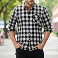 thumbnail image 4 of Tqyyweavej Men's Long Sleeve Shirts Regular Fit Button Down Flannel Shirt Jacket Casual Plaid Shirts with Pocket, 4 of 7
