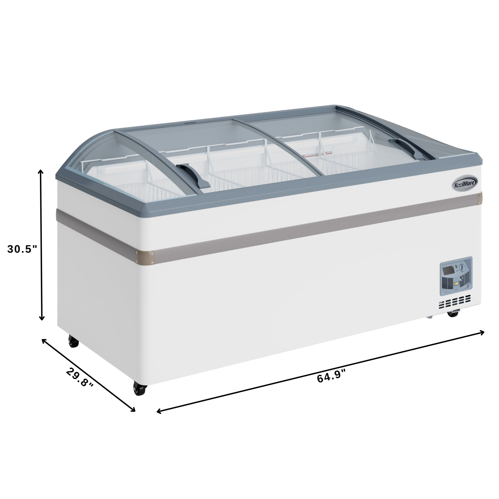 65 Inch Manual Defrost Island Chest Freezer 16 cu. ft. Capacity in White