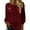 Red, variant on GDREDA Women's Casual Loose Fit Sequin Crew Neck Long Sleeve Blouse Top Gold,S