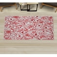 thumbnail image 1 of Vintage Decorative Rug, Oriental Scroll with Swirling Leaves with Eastern Design Inspirations, Quality Carpet for Bedroom Dorm and Living Room, 6 Sizes, Red Ivory, by Ambesonne, 1 of 1