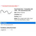 thumbnail image 2 of Front Brake Hose - Compatible with 1990 - 1997 International 4700 1991 1992 1993 1994 1995 1996, 2 of 2