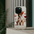 thumbnail image 4 of DistinctInk Tough Case for Apple iPhone 13 PRO (6.1" Screen), Compatible with MagSafe Charging - Valentine's Day Basenji Puppy, 4 of 6