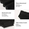 thumbnail image 4 of AWAYTR Women Cotton Underwear Sexy Lace Bikini Panties Cotton Hipster Briefs 6 Pack S-XL, 4 of 5