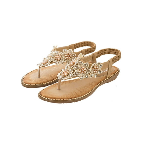 Kesitin Ladies Lightweight Cozy Clip Toe Flats Sandals Women Holiday Comfortable Gladiator Sandal Non Slip Low Top Thong