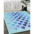 thumbnail image 2 of Ahgly Company Indoor Rectangle Patterned Butterfly Blue Area Rugs, 7' x 10', 2 of 6
