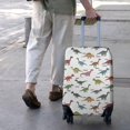 thumbnail image 3 of White Cartoon Dinosaurs Names Pattern Luggage Cover Fashion Suitcase Cover Baggage Covers Fit 25-28 Inch Luggage (Go Travel), 3 of 5