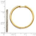 thumbnail image 4 of 14k Diamond Hinged Hoop Earrings, 4 of 4