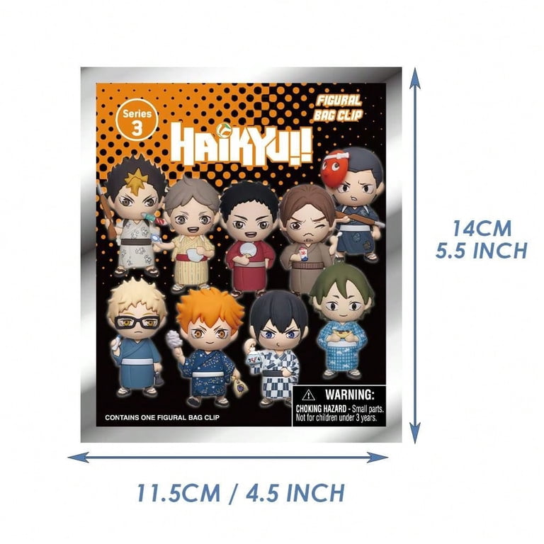 Haikyuu 3D Foam Bag Clip Series 3 Random One Keychain(pack of 3