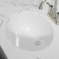 thumbnail image 3 of Boyel Living 19 in Undermount Oval Bathroom Sink, Ceramic Bathroom Sink with Overflow in White, 3 of 6